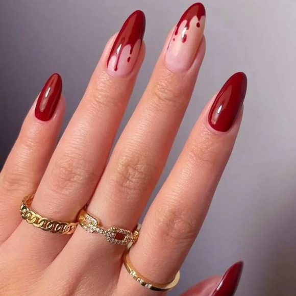 Blood drip press on nails NEW - Picture 1 of 3